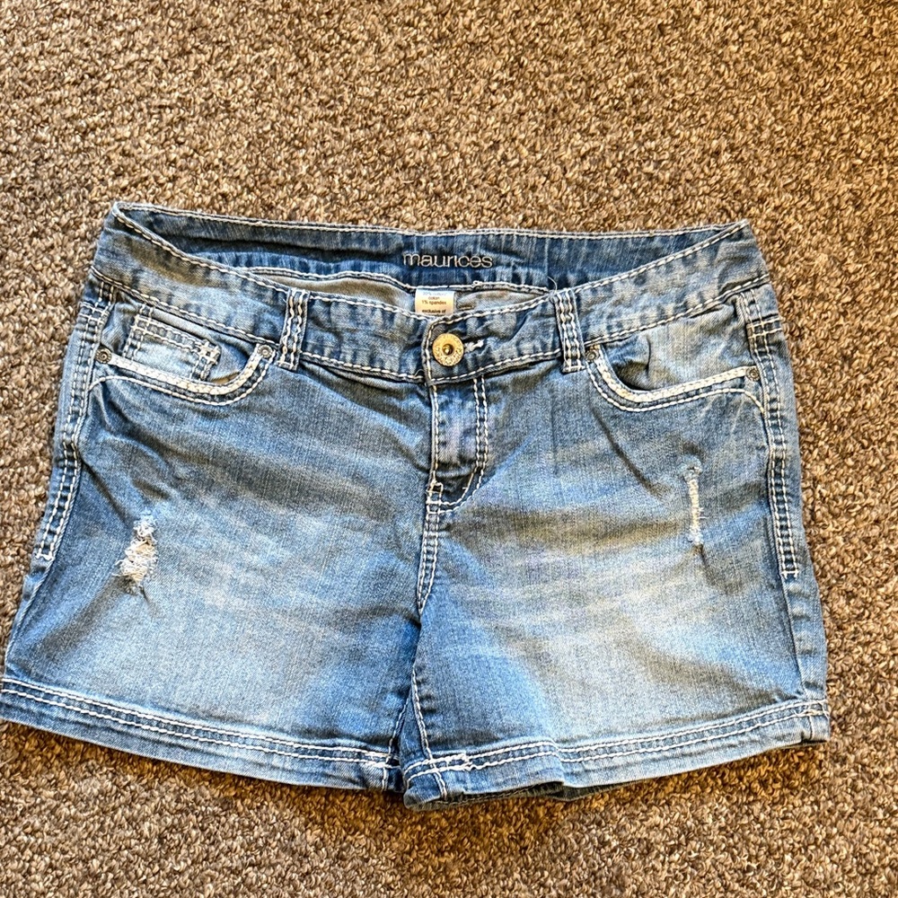 Maurices Light Blue Jean Shorts